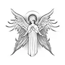 biblically accurate angel tattoo design idea