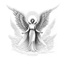 biblically accurate angel tattoo design idea
