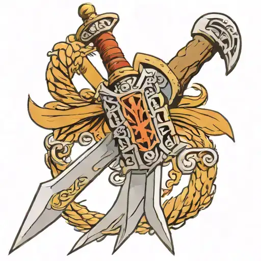he-man's sword with my dads name on it and the dates I want it when my dad was born and when he passed tattoo design idea