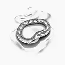 A smoke-filled desert landscape with a snake weaving through ancient Viking symbols tattoo design idea