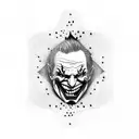 joker from playing cards tattoo design idea
