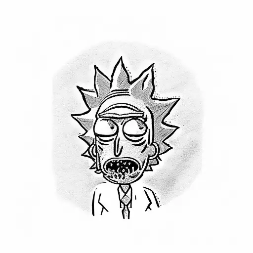 Rick and morty tattoo design idea