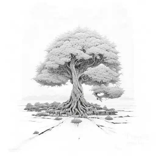 elder tree tattoo design idea