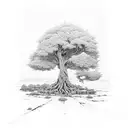 elder tree tattoo design idea