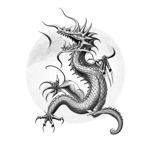 Simple Dragon, make it one of two because i want to get this tattoo together with my best friend for life. Make it small tattoo design idea