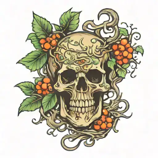 poison tree growing tattoo design idea