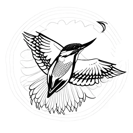 kingfisher  tattoo design idea