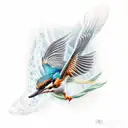 kingfisher  tattoo design idea