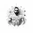 a man falling from a sky tattoo design idea