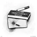 cigarette pack tattoo design idea