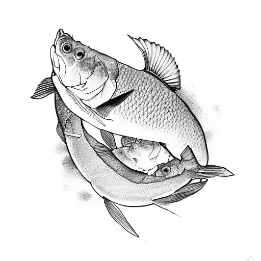 carp and van tattoo design idea
