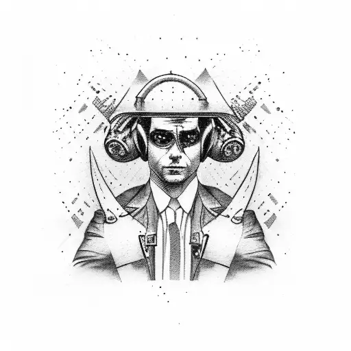 A fight club scene with doctors tattoo design idea