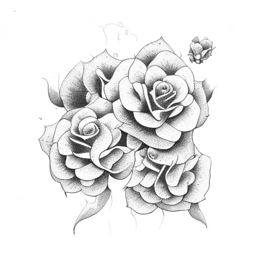 ramo de flores  tattoo design idea