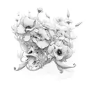 ramo de flores  tattoo design idea