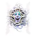 crying medusa tattoo design idea
