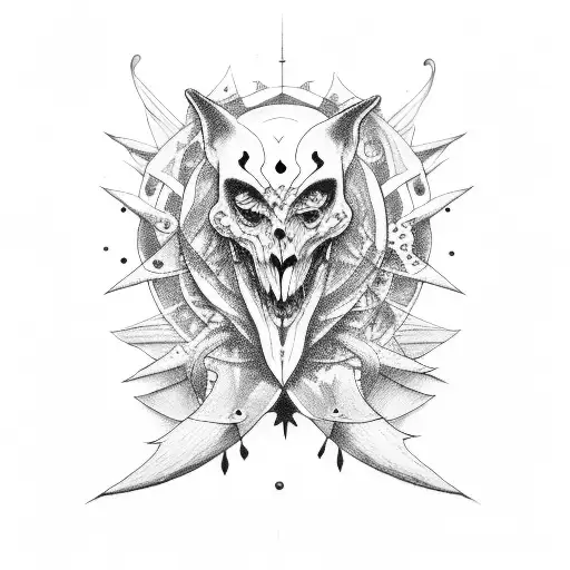 bad omens tattoo design idea