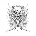 bad omens tattoo design idea