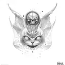 bad omens tattoo design idea