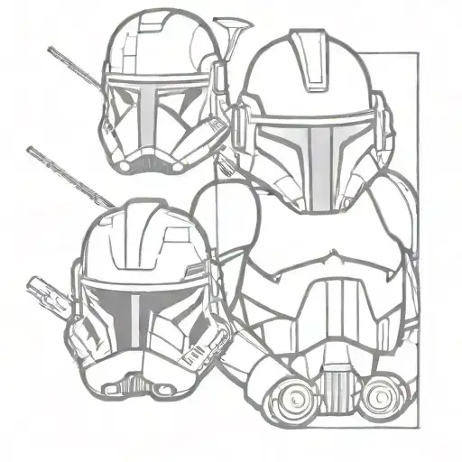 star wars clone troopers  tattoo design idea