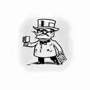 monopoly man as gangster tattoo design idea