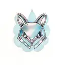 aliens bunny motorcycle crypto tattoo design idea