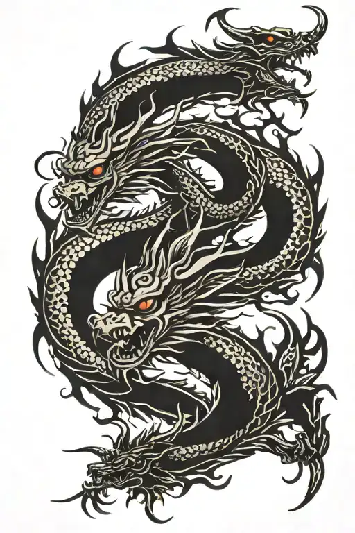 Chinese Dragon tattoo design idea