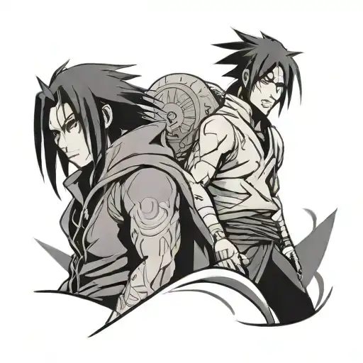 Sasuke and Itachi Uchiha tattoo design idea