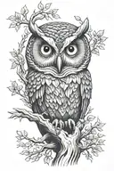 tree owl   tattoo design idea