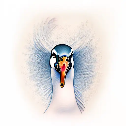 flock of geese tattoo design idea
