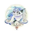 ancient mew from pokemon tattoo design idea