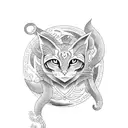 ancient mew from pokemon tattoo design idea