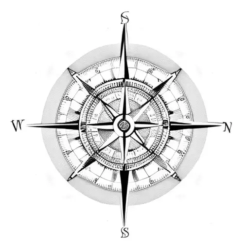 Norse compass tattoo design idea