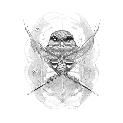 men’s  side rib cage tattoo of multiple small little birds, including initials m,m,c,m,m tattoo design idea