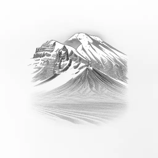mount kilimanjaro and text "ти можеш" tattoo design idea