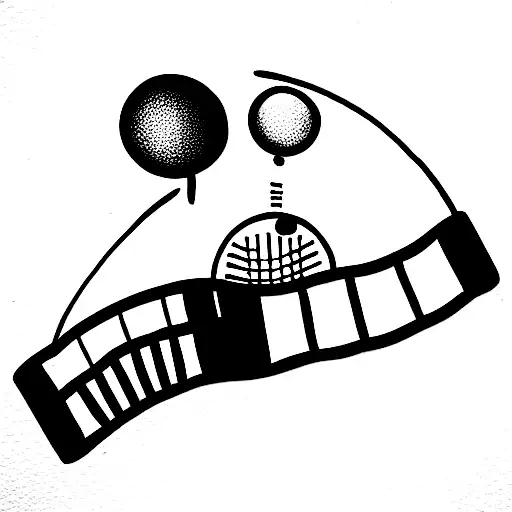 accordion, bubbles, ukulele,  tattoo design idea