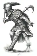 gladiator tattoo design idea