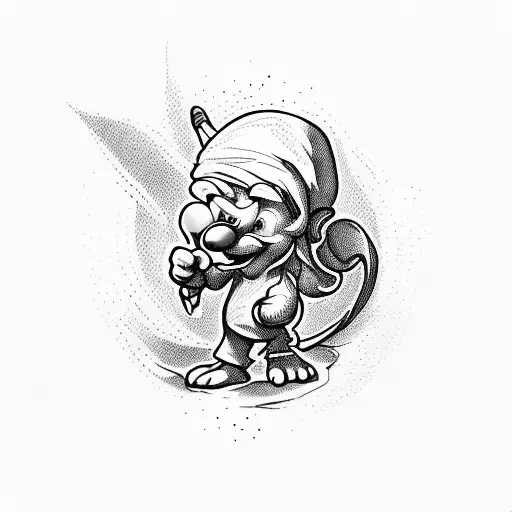 smurf tattoo design idea