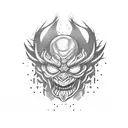 demonic smurf  tattoo design idea