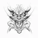 demonic smurf  tattoo design idea