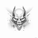 demonic smurf  tattoo design idea