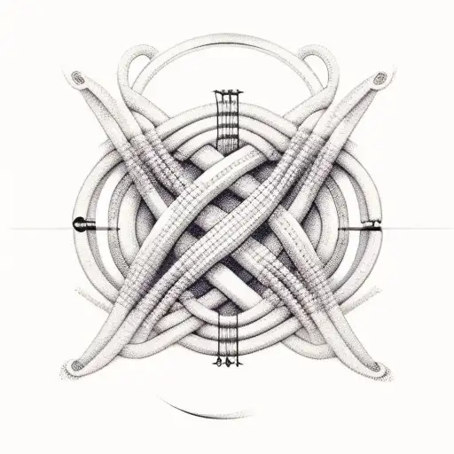 Infinity Symbol in red string with the word Sandra tattoo design idea