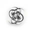 Infinity Symbol made out of a red string tattoo design idea