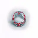 Infinity Symbol made out of a red string tattoo design idea