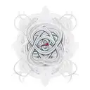 Infinity Symbol made out of a red string tattoo design idea