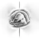 clouds with gratitude tattoo design idea