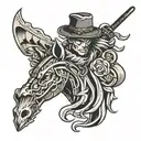 western tooling tattoo design idea