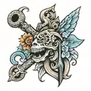 western tooling tattoo design idea