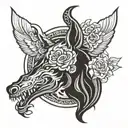 western tooling tattoo design idea