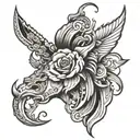 western tooling tattoo design idea