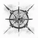 Stoic compass tattoo design idea